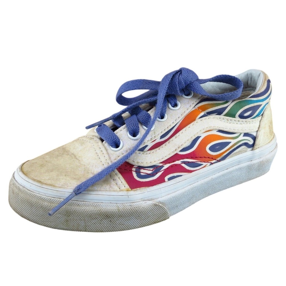 VANS Youth Girls Shoes Size 1 M Beige Skateboarding‎ Fabric
